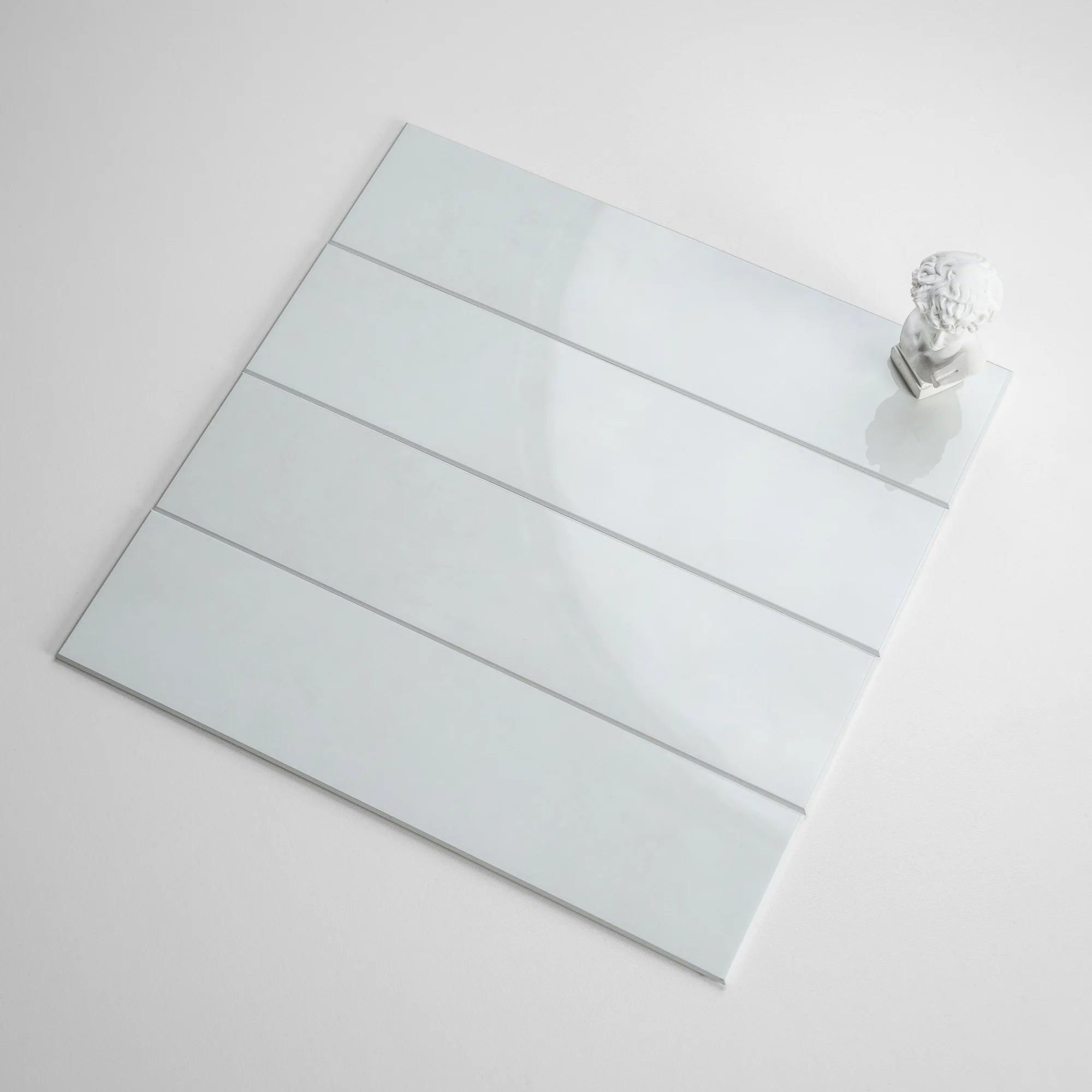 COLAMO Crystal Glossy White Peel and Stick Backsplash Subway Tile