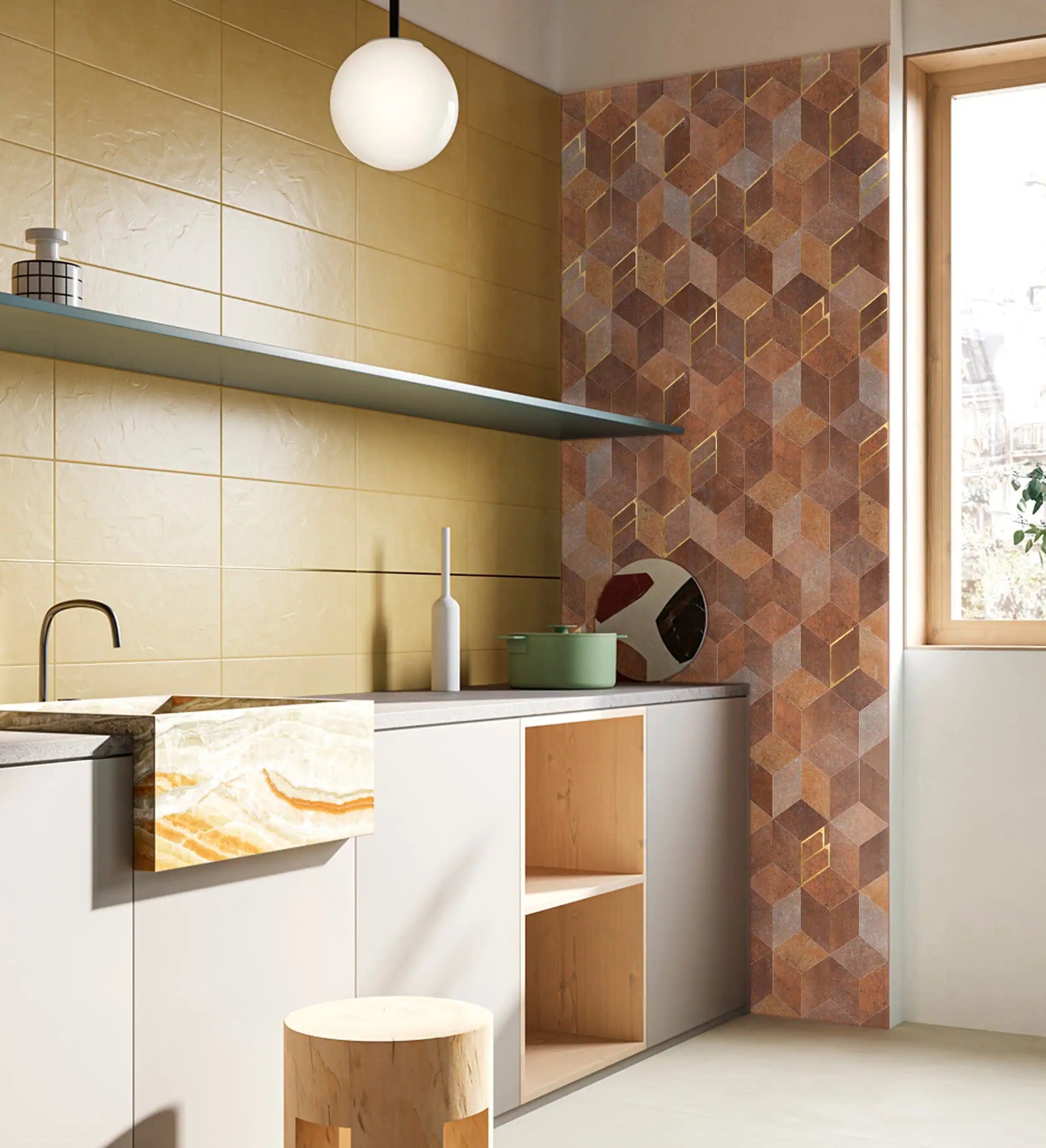 Colamo-peel and stick tile-backsplash-Venus Brown, peel and stick decorative tiles