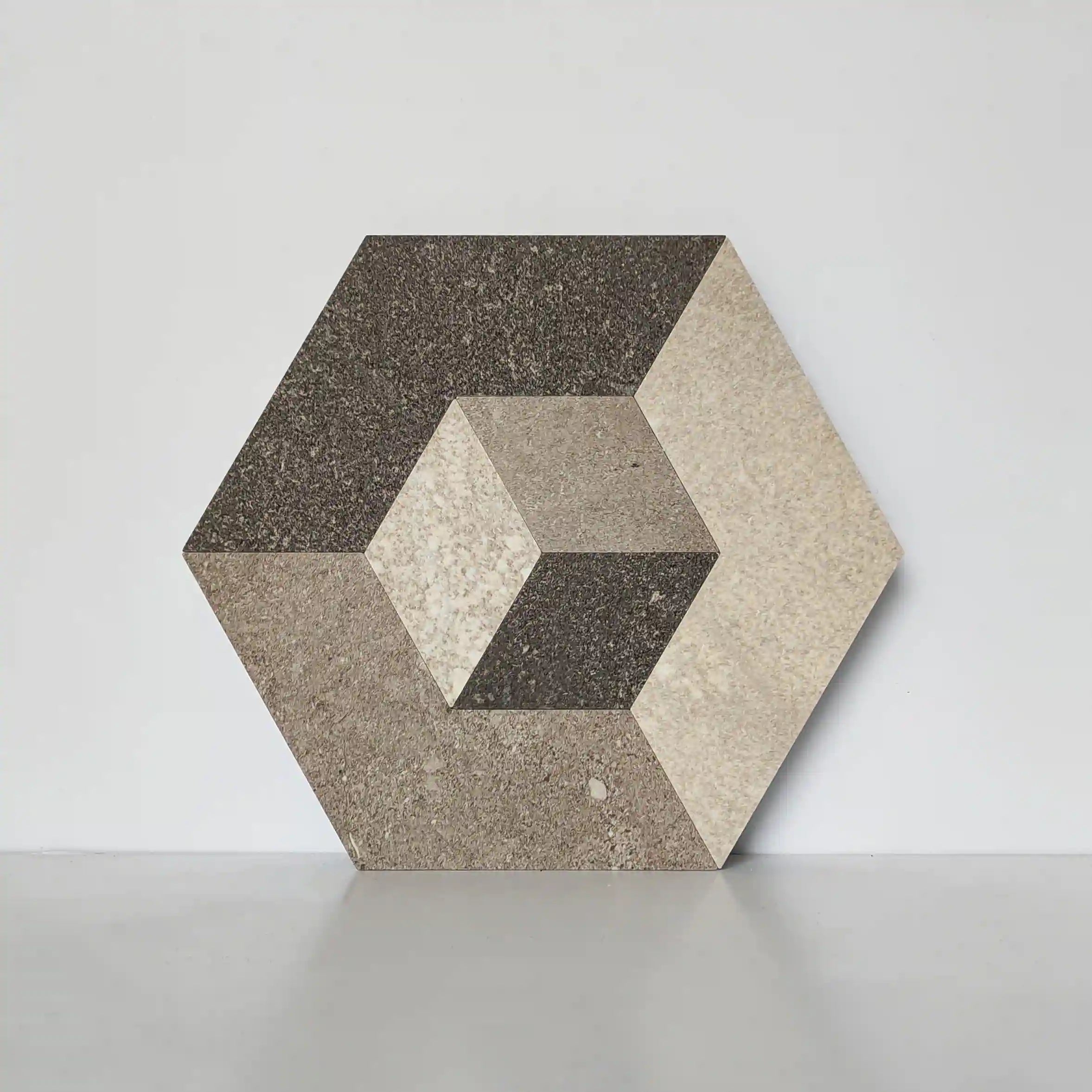 Illusion Peel and Stick Backsplash Hexagon Tiles, Earth Shadow