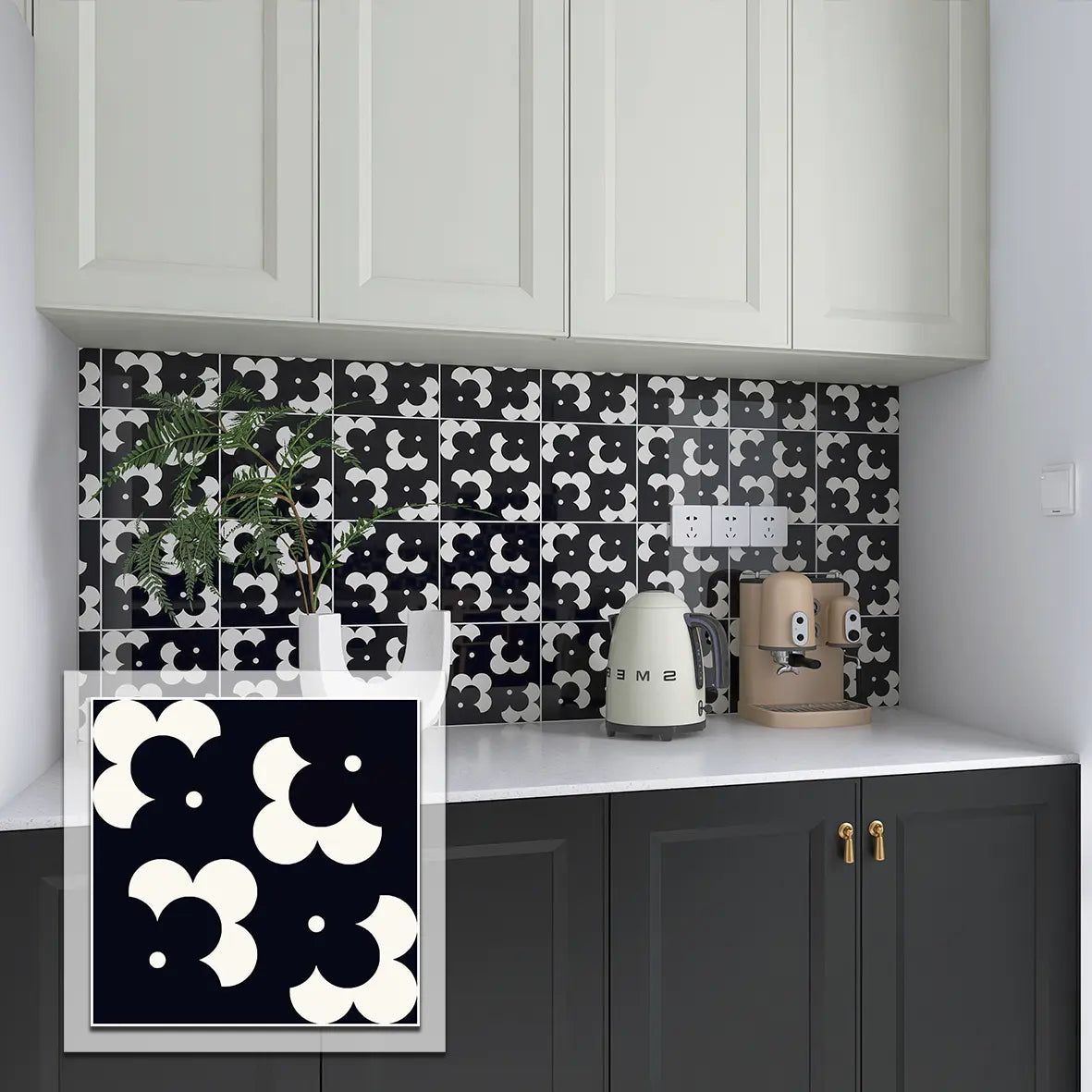 COLAMO BLACK Granulated Surface Peel and Stick Subway Tiles Backsplash –  Colamo