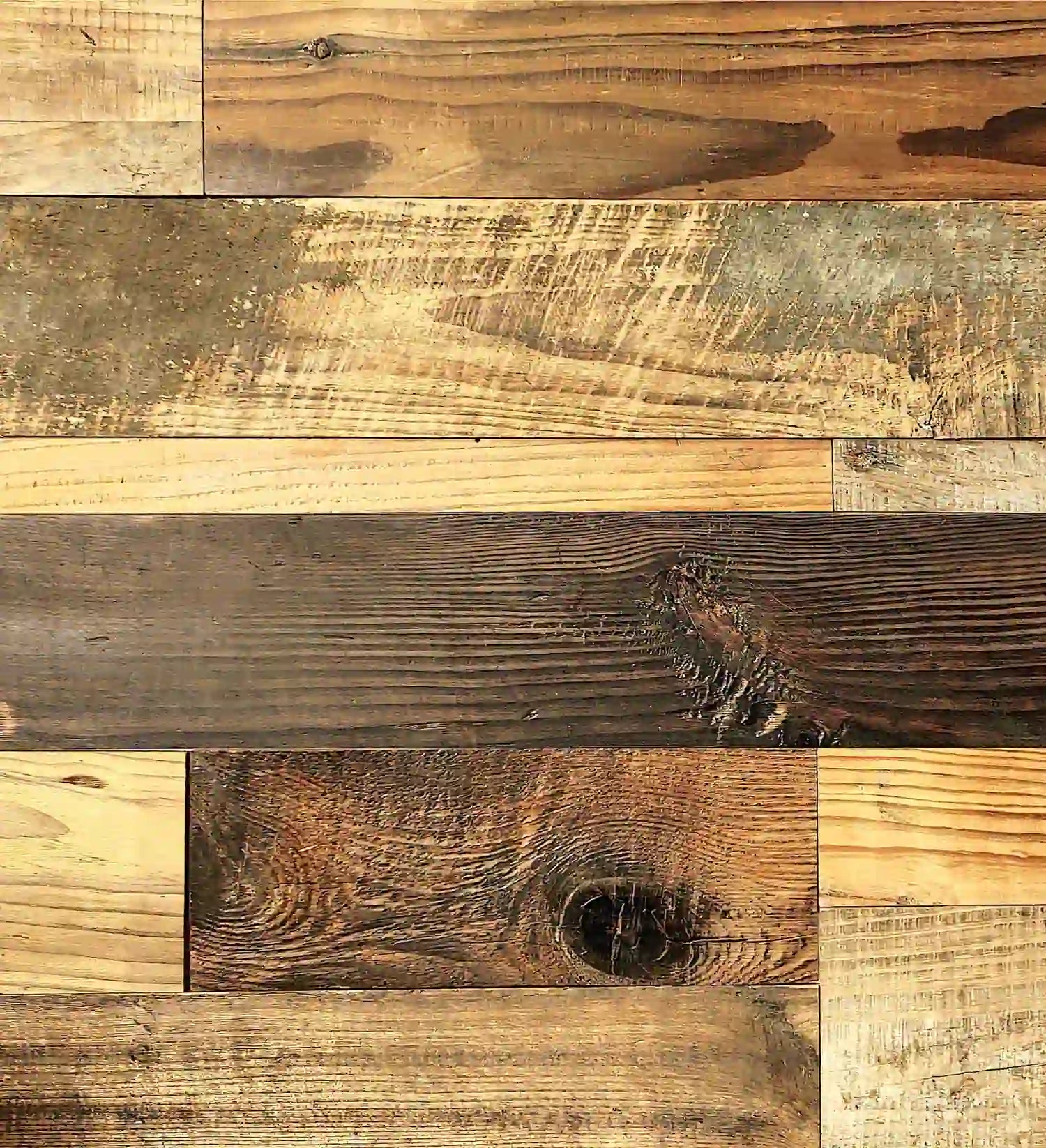 COLAMO 4.53"x35.43" Peel and Stick Reclaimed Wood Planks For Walls