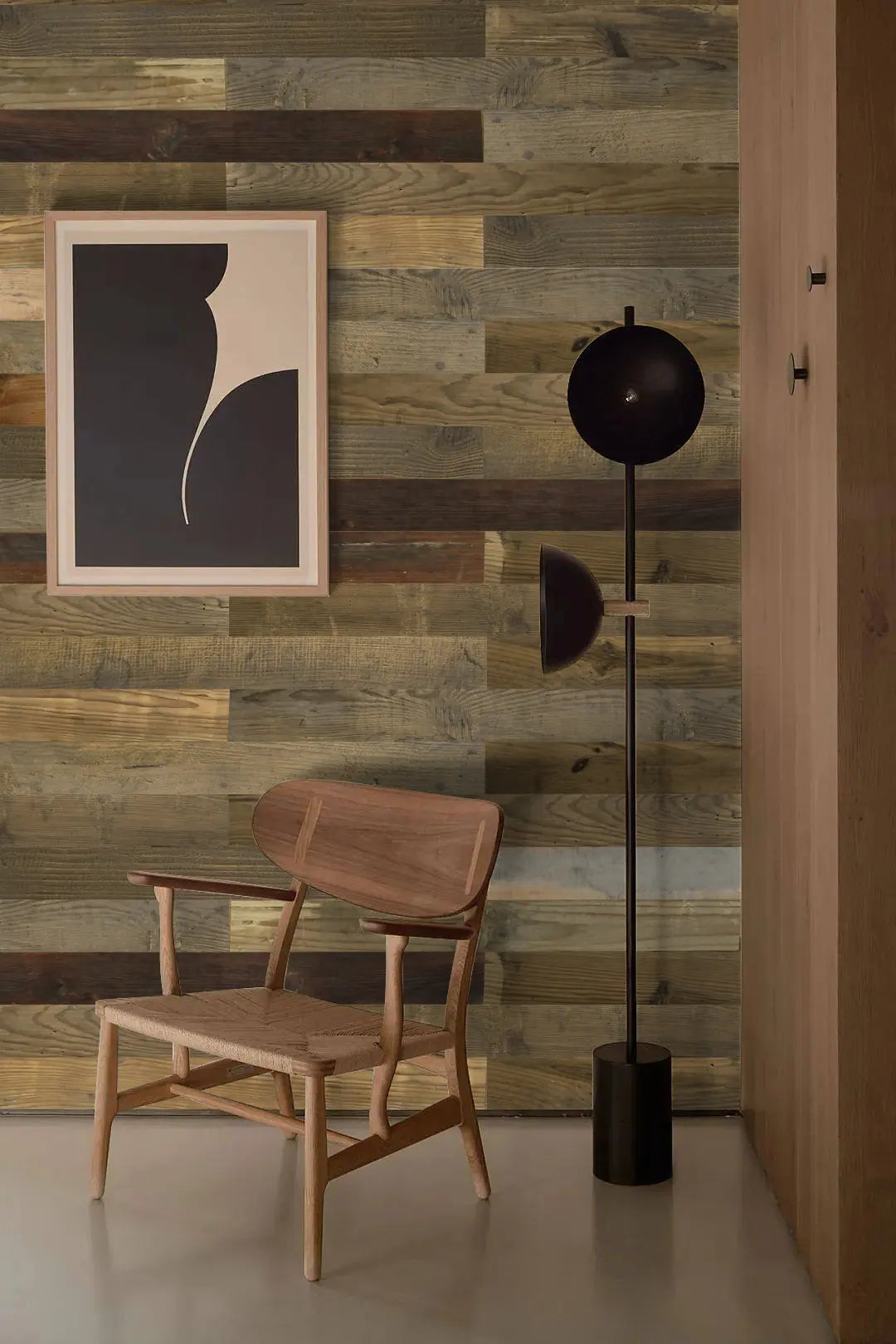 COLAMO 3.54"x35.43" Reclaimed Wood Peel and Stick Planks For Walls