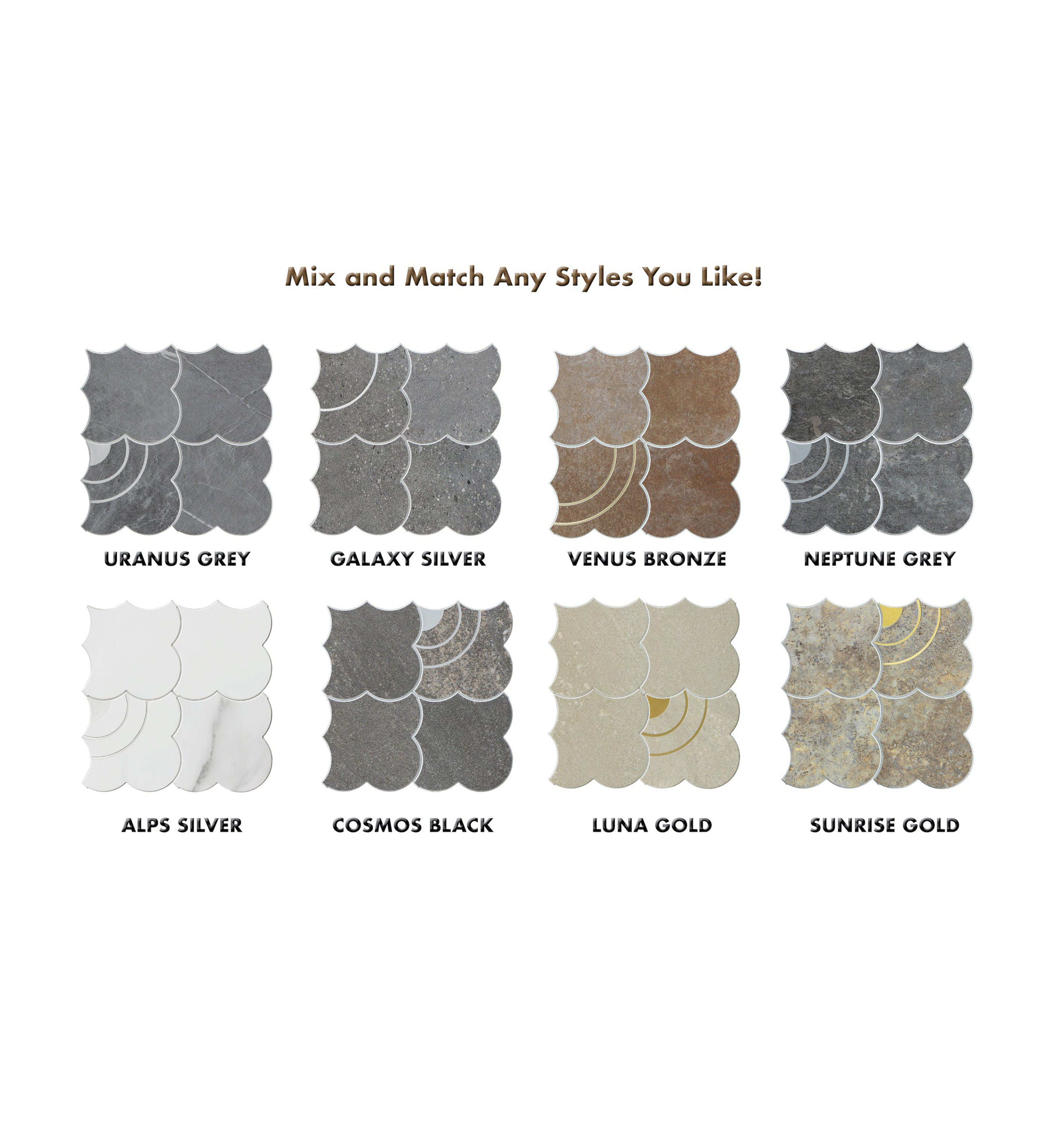 Cloud Yarn Mosaic Peel and Stick Tiles Backsplash, Venus Bronze